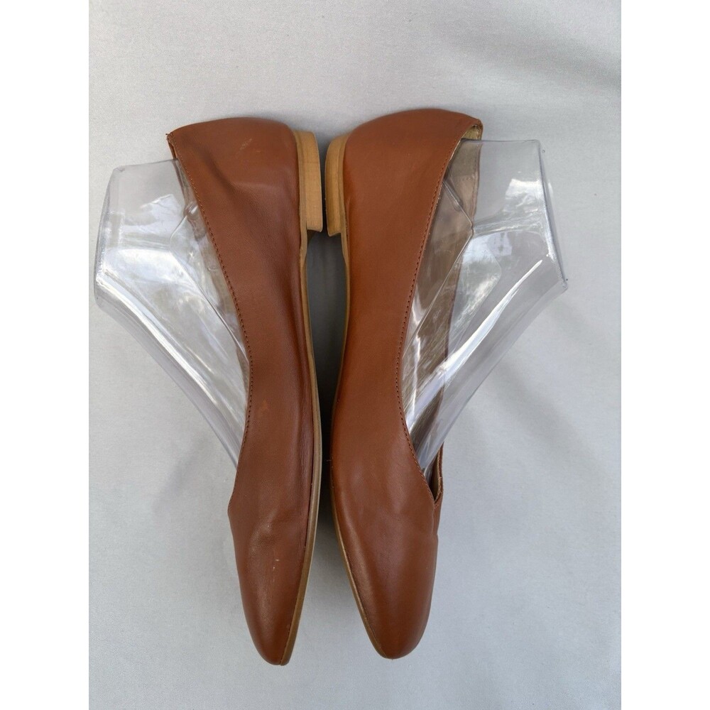 Coach And Four Brown Leather Slip On Ballet Flats Size 9 Made in Italy - Picture 3 of 10